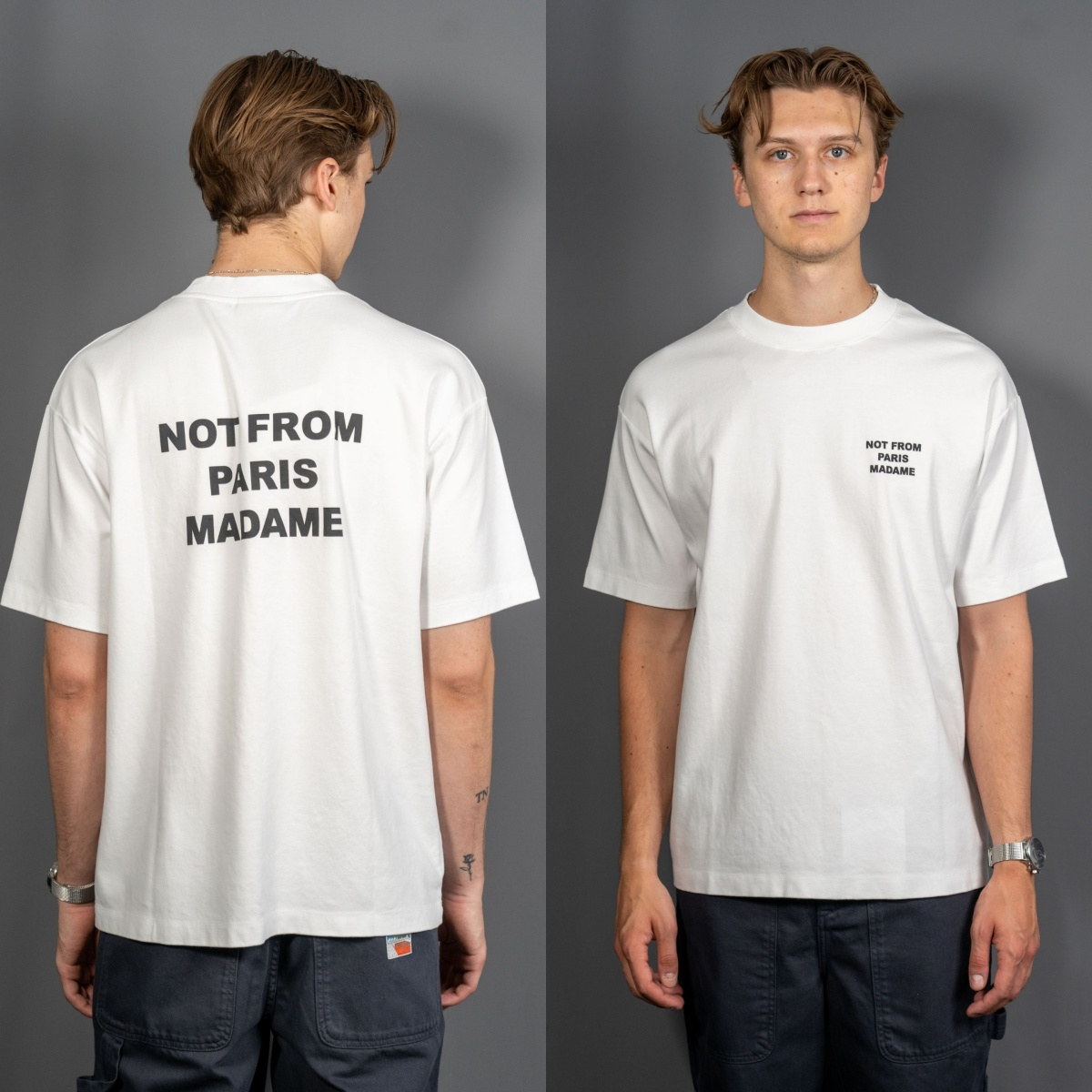 Streetwear Brand Paris - White Classic Paris Slogan Premium Modern