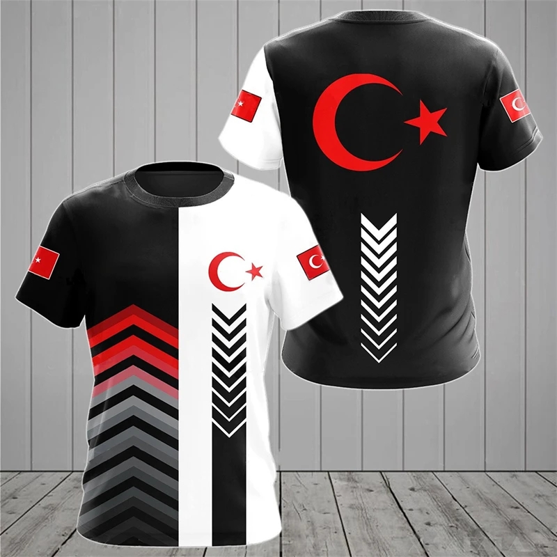 Streetwear Brand T Shirt - Turkish Flag Camouflage 3d Print Summer