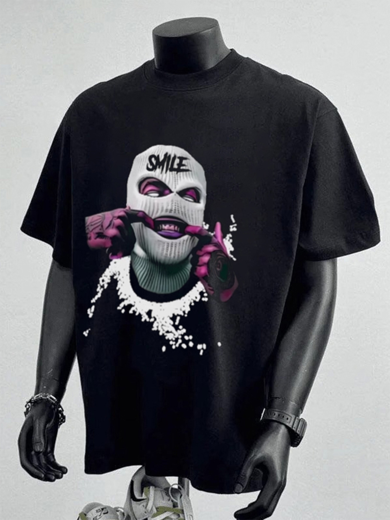 Urban Streetwear Brand - T-Shirt 100% Cotton Pattern Print Summer
