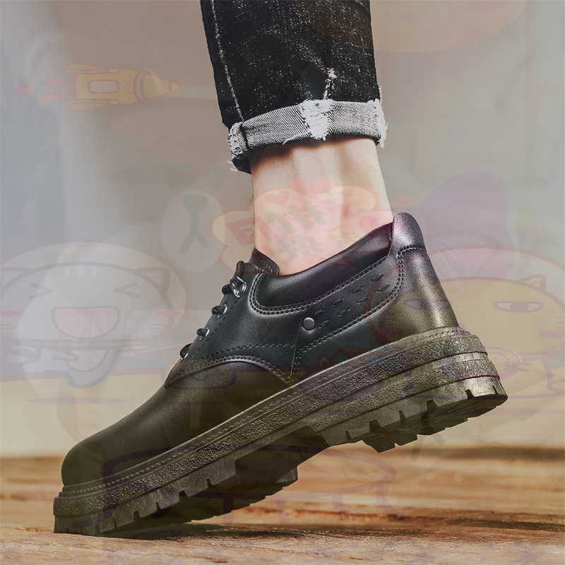 Good Streetwear Brand - Dark Natural Leather Fashion Trainers Tennis