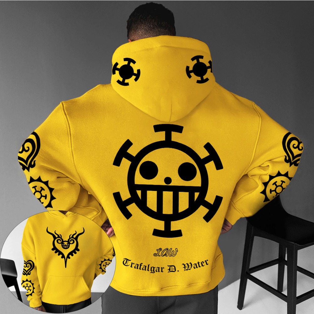 Streetwear Brand Y2K - ONE PIECE Men's Hoodie Sweater Heart