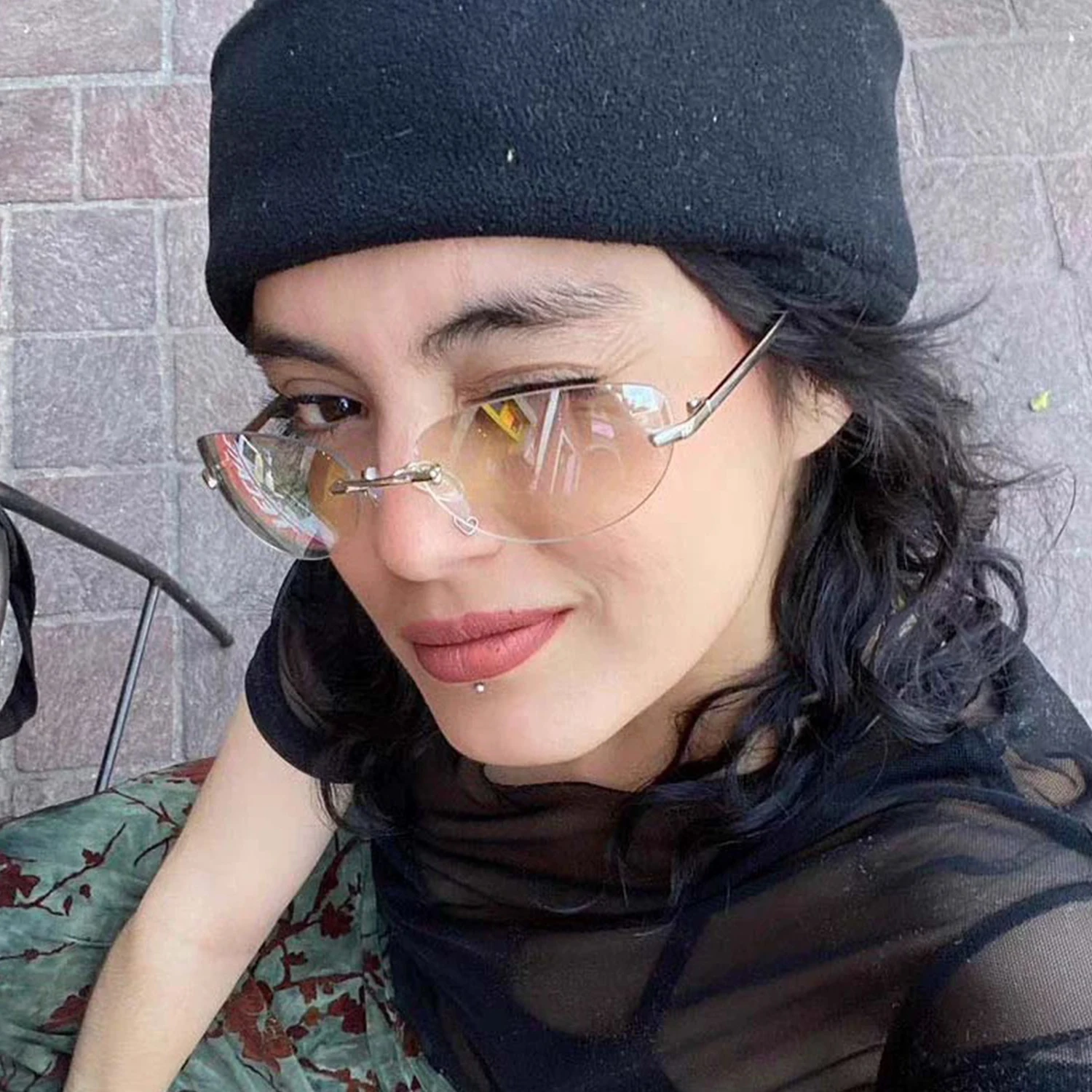 Trendy Frameless Sunglasses Wo - огляд і ціна Streetwear Brand Y2K