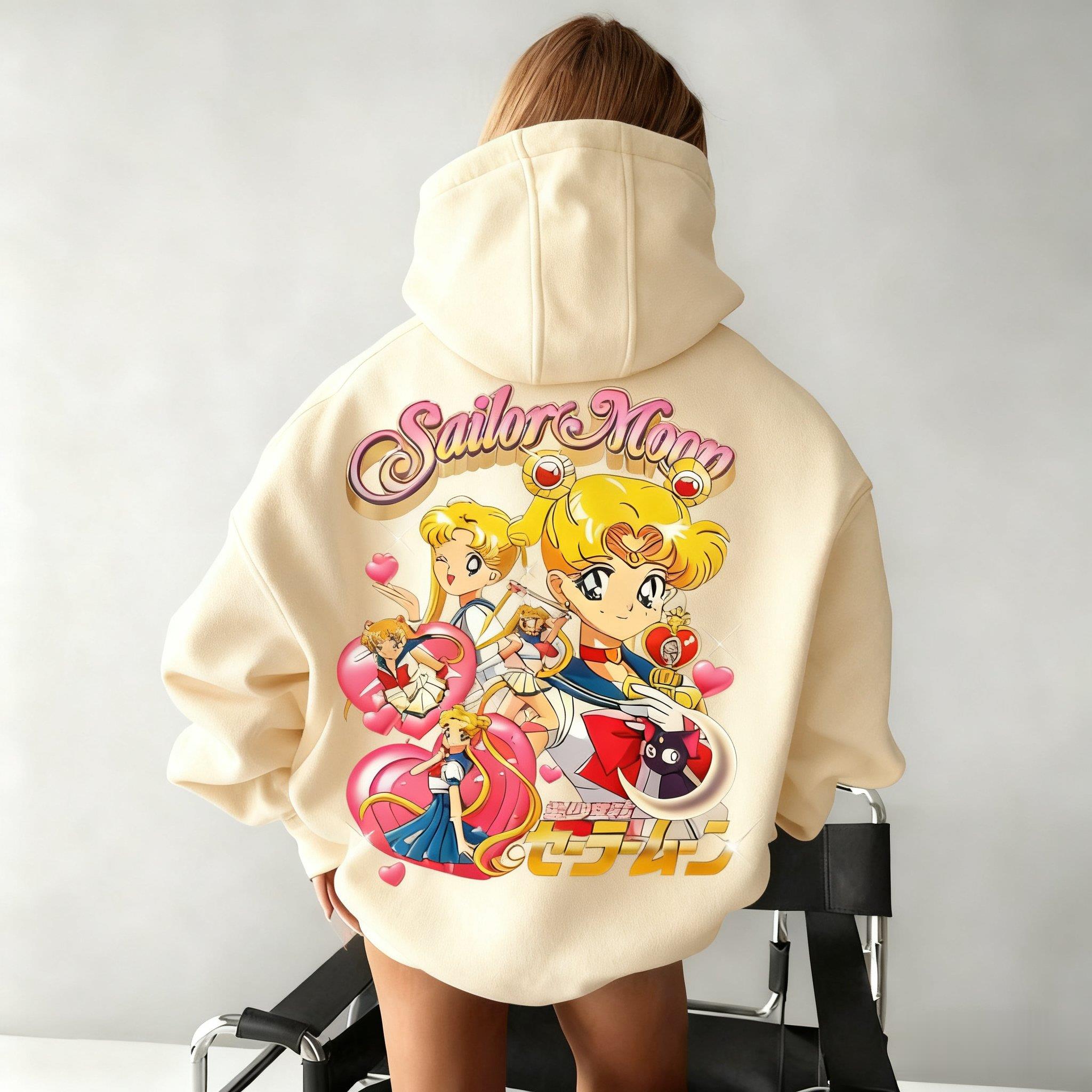Sailor Moon Oversized Hoodie M - огляд і ціна Streetwear Brand Y2K