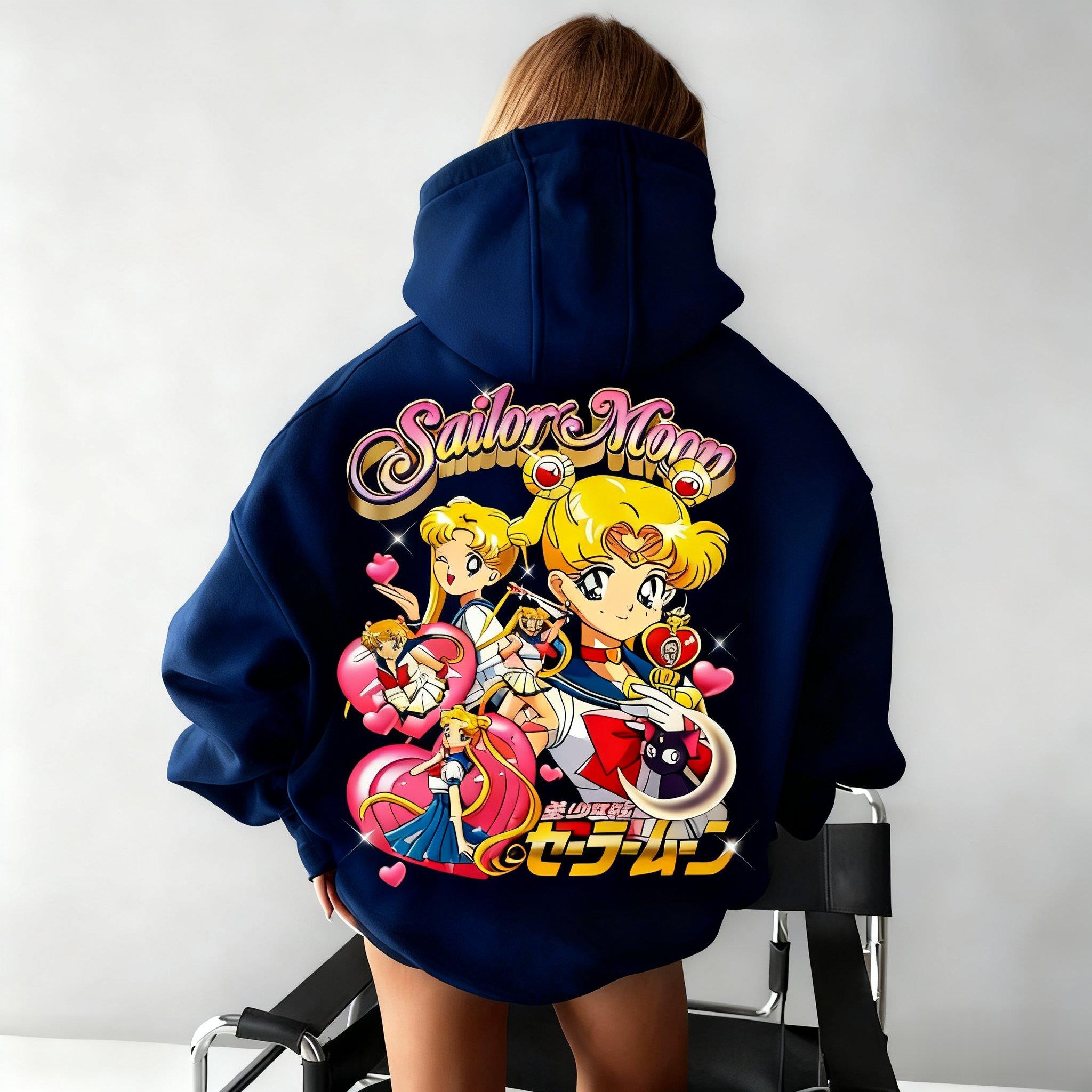 Sailor Moon Oversized Hoodie M - огляд і ціна Streetwear Brand Y2K
