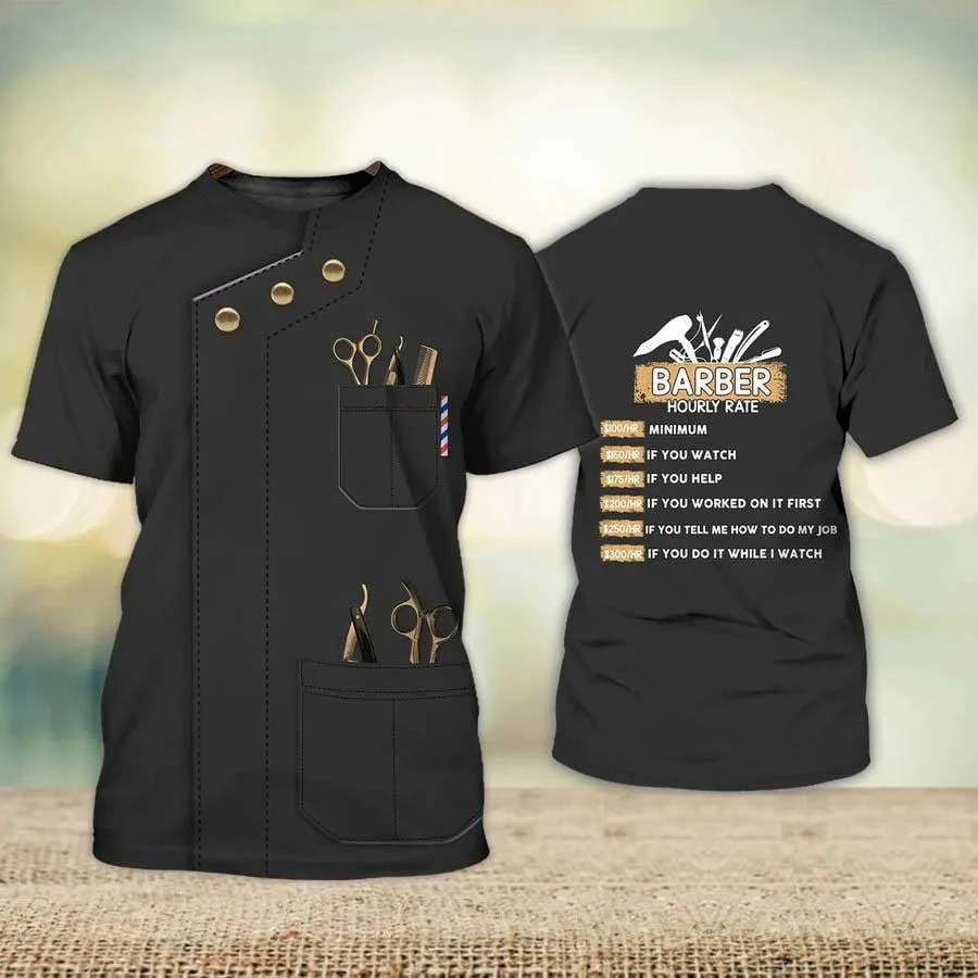 Fashion New Customized Barber  - огляд і ціна Streetwear Brand T Shirt