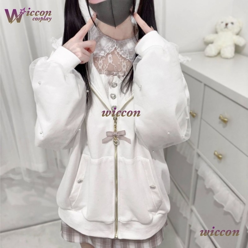Rabbit's Ears Bow Hoodies Eleg - огляд і ціна Streetwear Brand Y2K