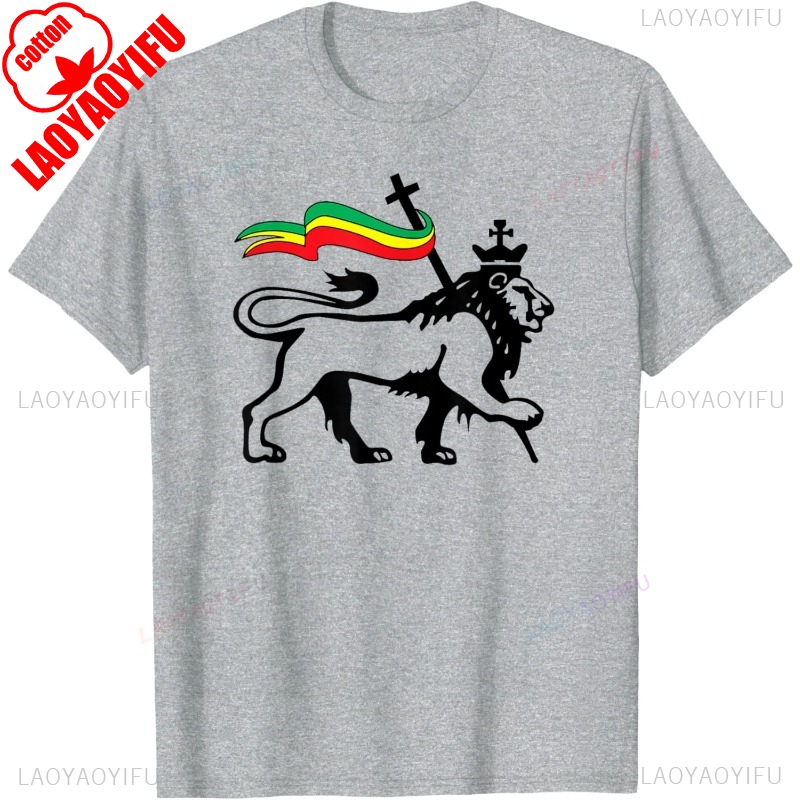 Hot Sale Vintage Rasta Lion of - огляд і ціна Streetwear Brand T Shirt