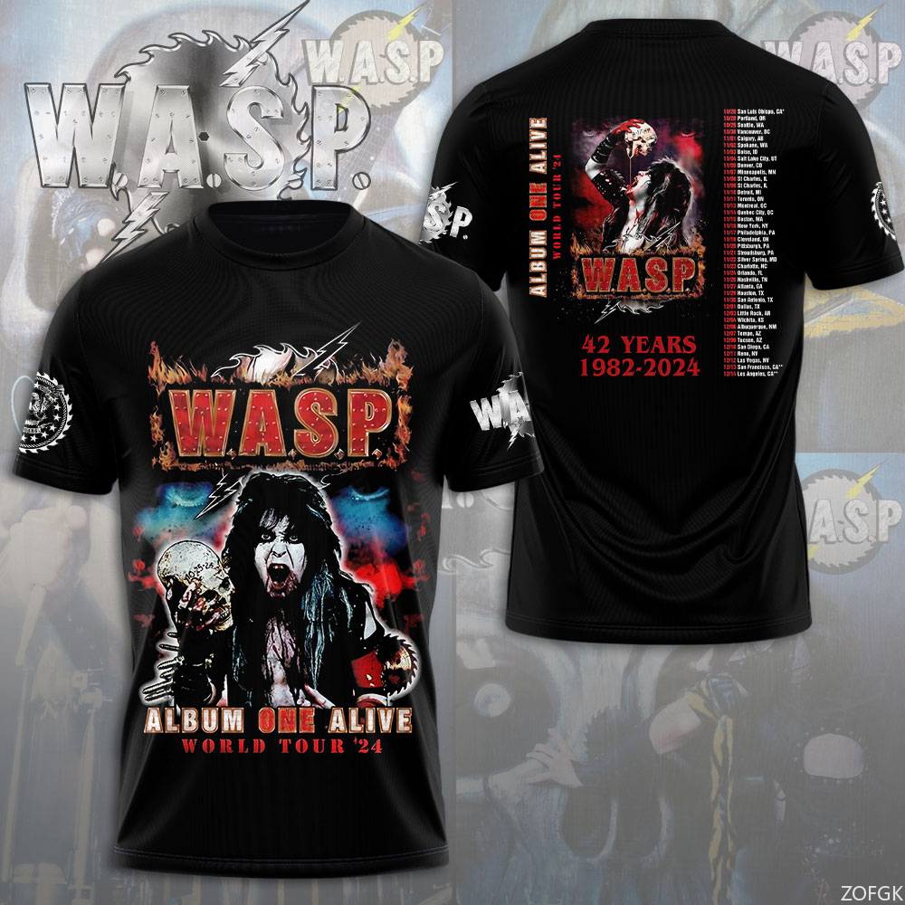 W.A.S.P Rock 3D Printing T-shi - огляд і ціна Streetwear Brand T Shirt